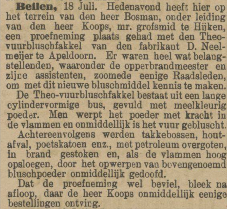 Hijken/Beilen - 1904 - meestersmid Jan Koops